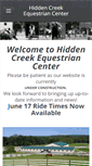 Mobile Screenshot of hiddencreekequestrian.com